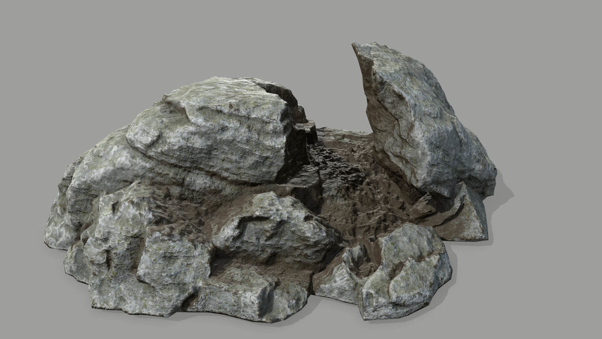 Rock set Low-poly 3D model_27