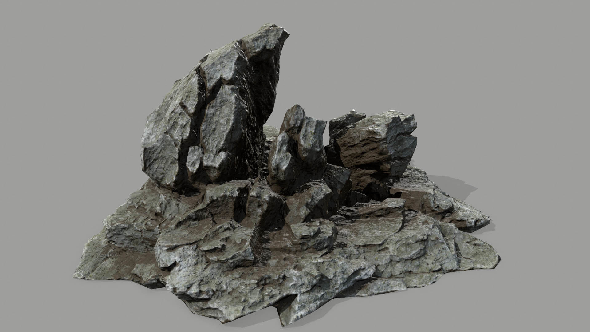 Rock set Low-poly 3D model_18