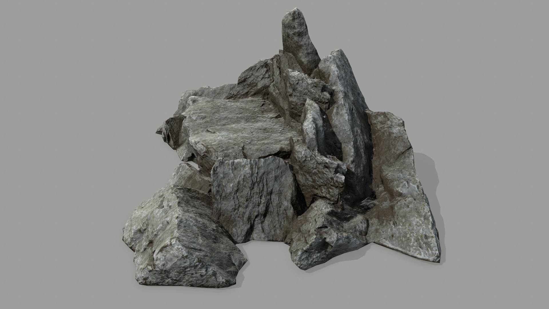 Rock set Low-poly 3D model_13