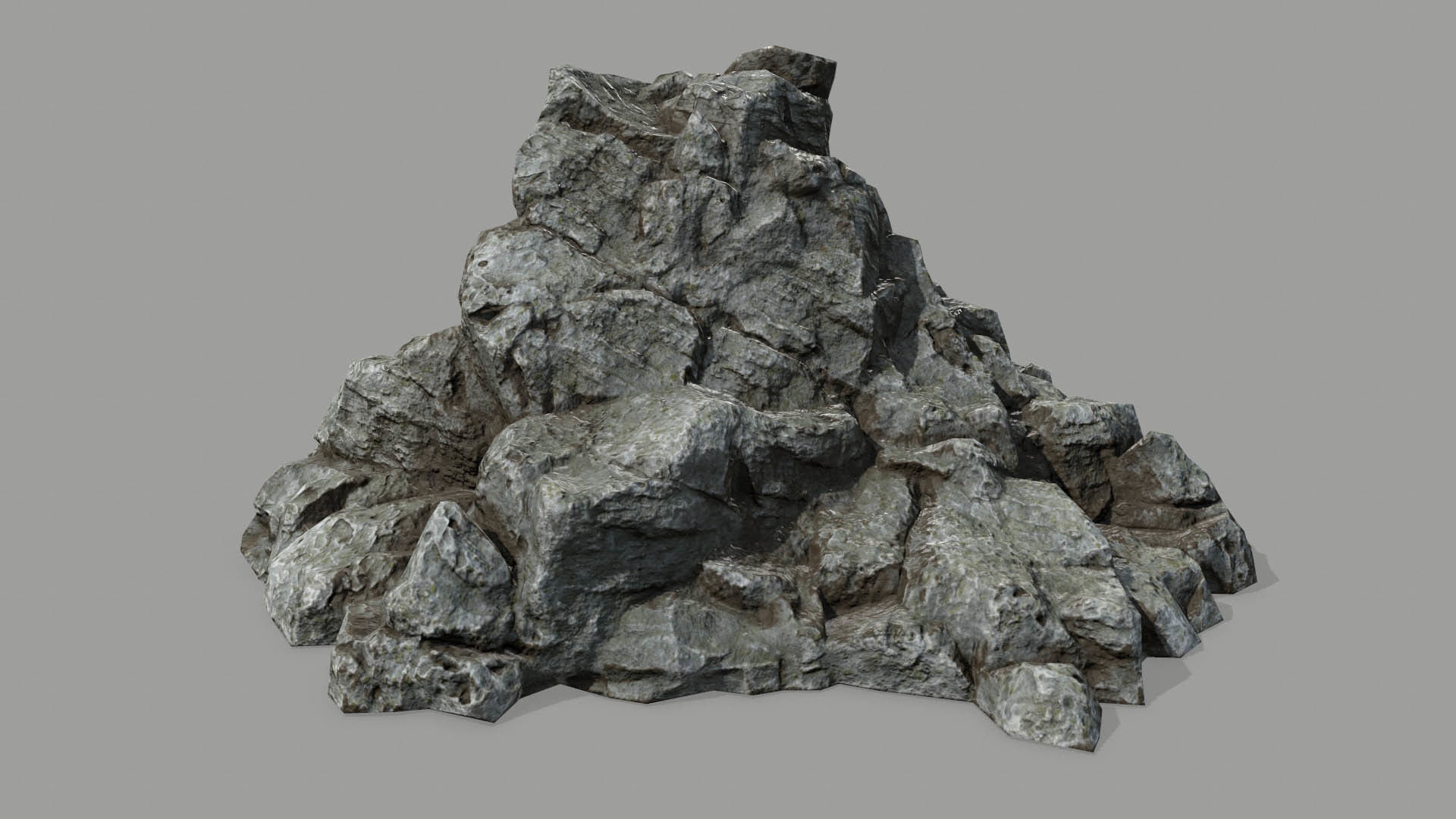Rock set Low-poly 3D model_9