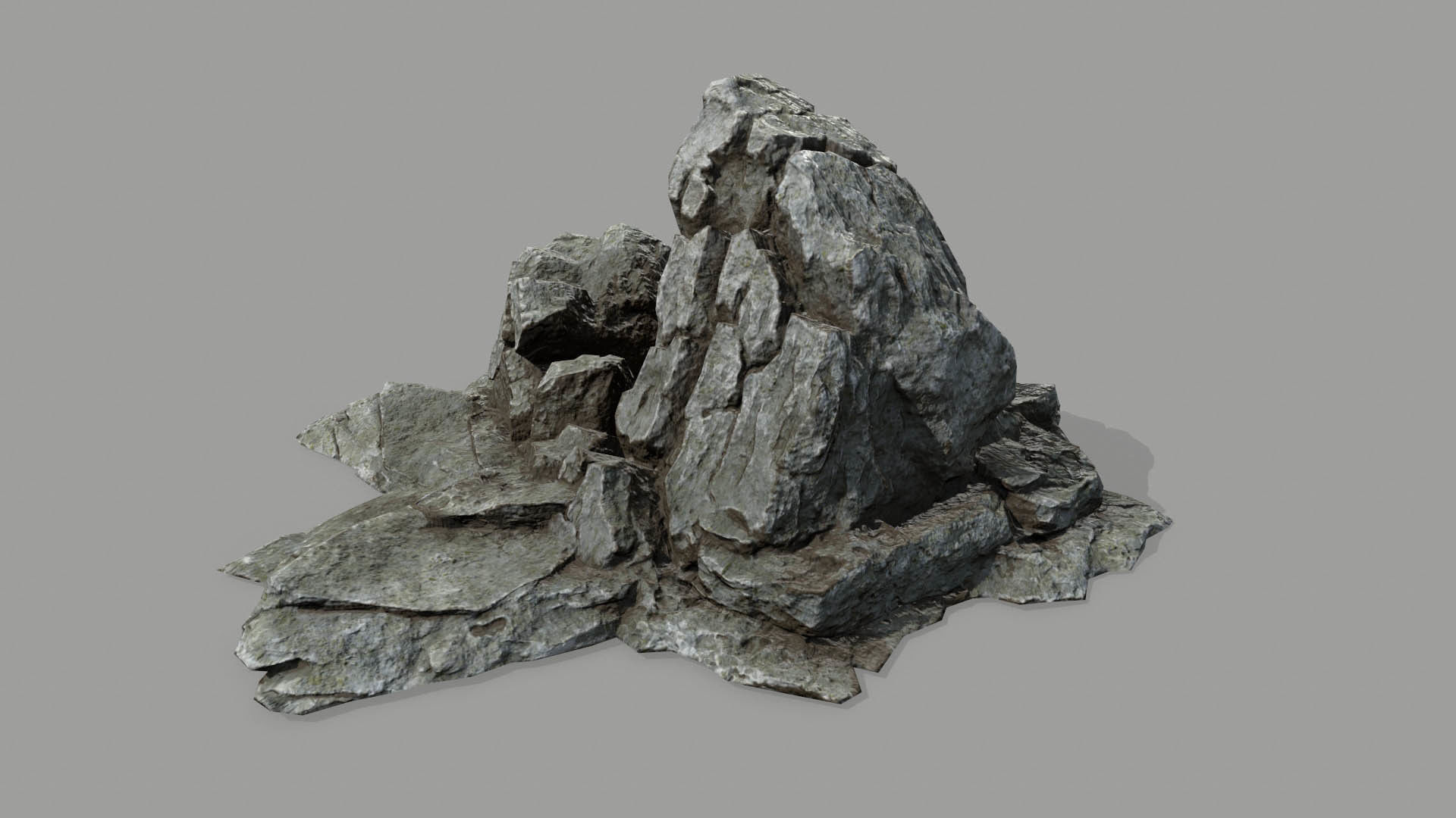 Rock set Low-poly 3D model_17