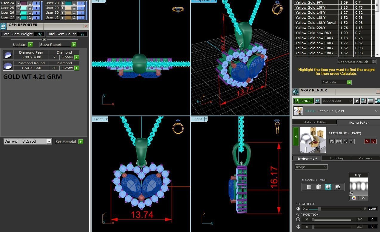 Women pendant 3dm render detail 3D print model_6