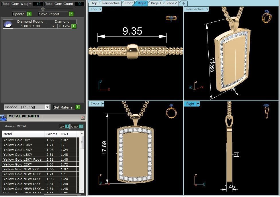 Women pendant 3dm render detail 3D print model_5