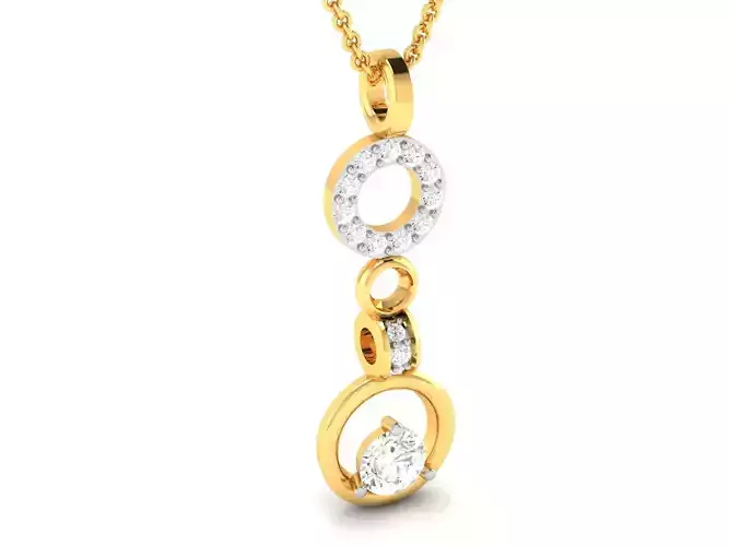 Women pendant 3dm render detail