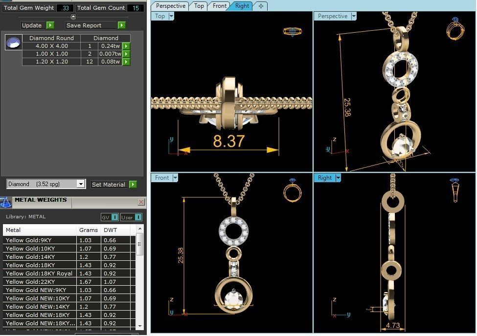 Women pendant 3dm render detail 3D print model_5