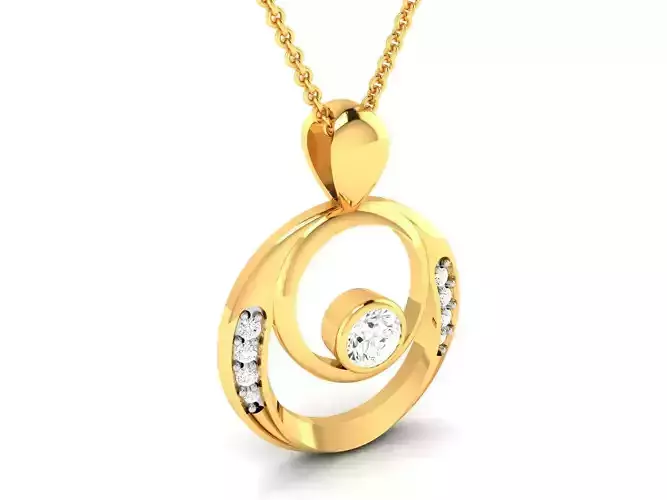 Women pendant 3dm render detail