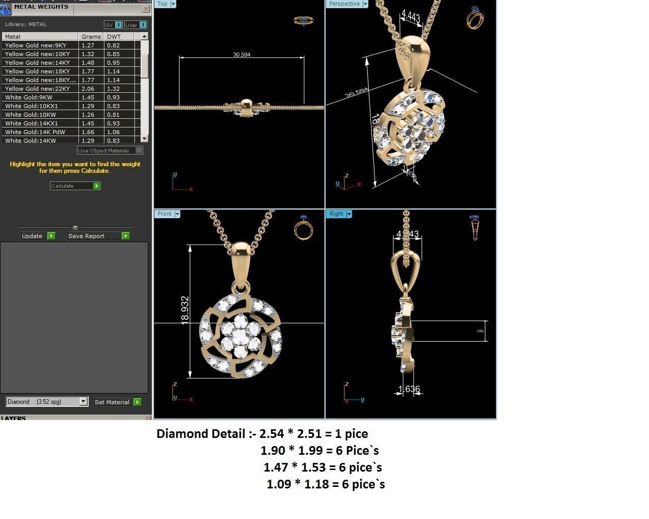 Women pendant 3dm render detail 3D print model_5