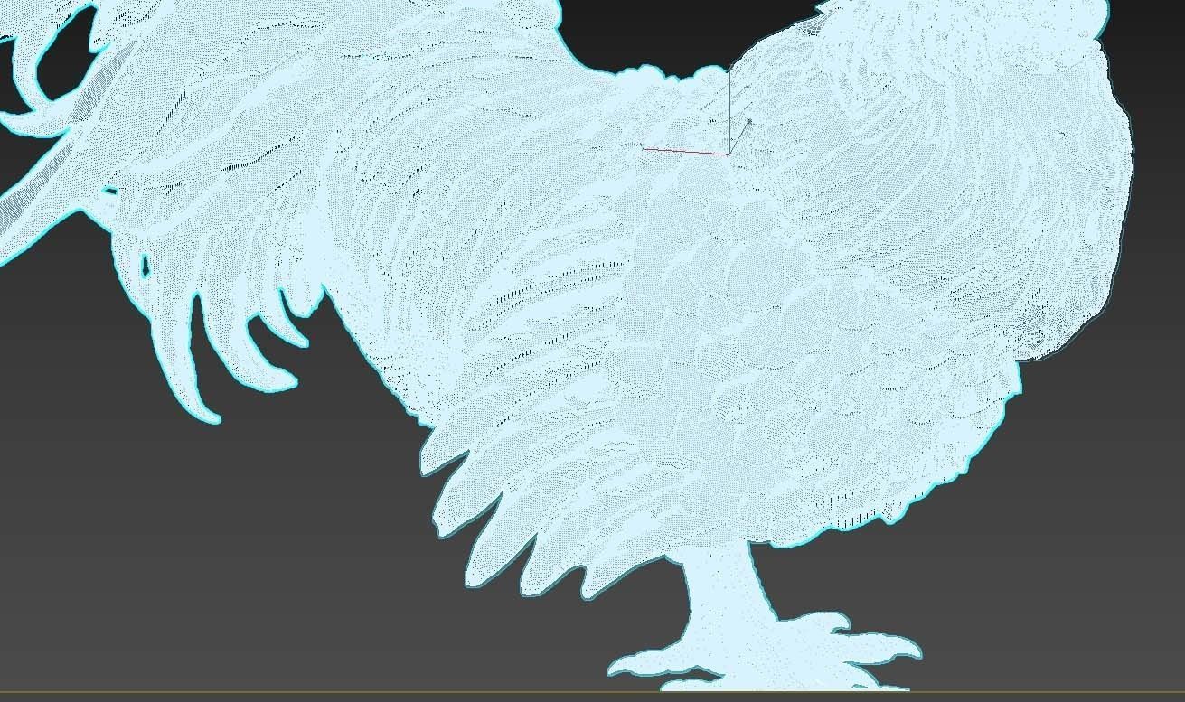 rooster statue 3D print model_5