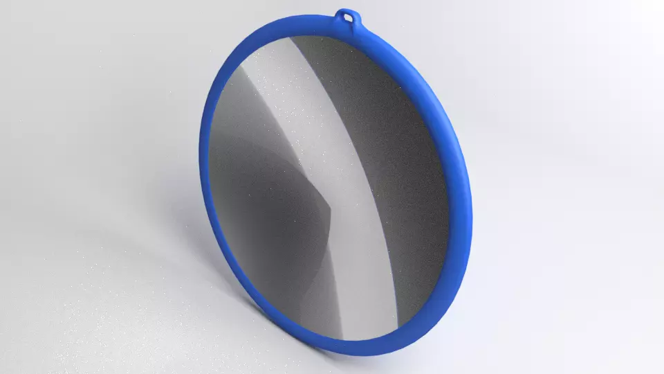 Circular Mirror 3D model_0