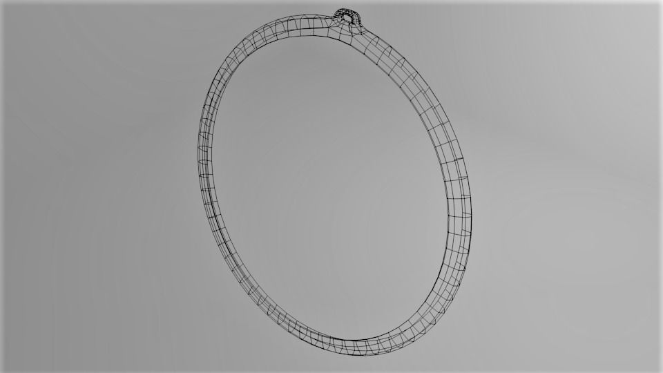 Circular Mirror 3D model_5