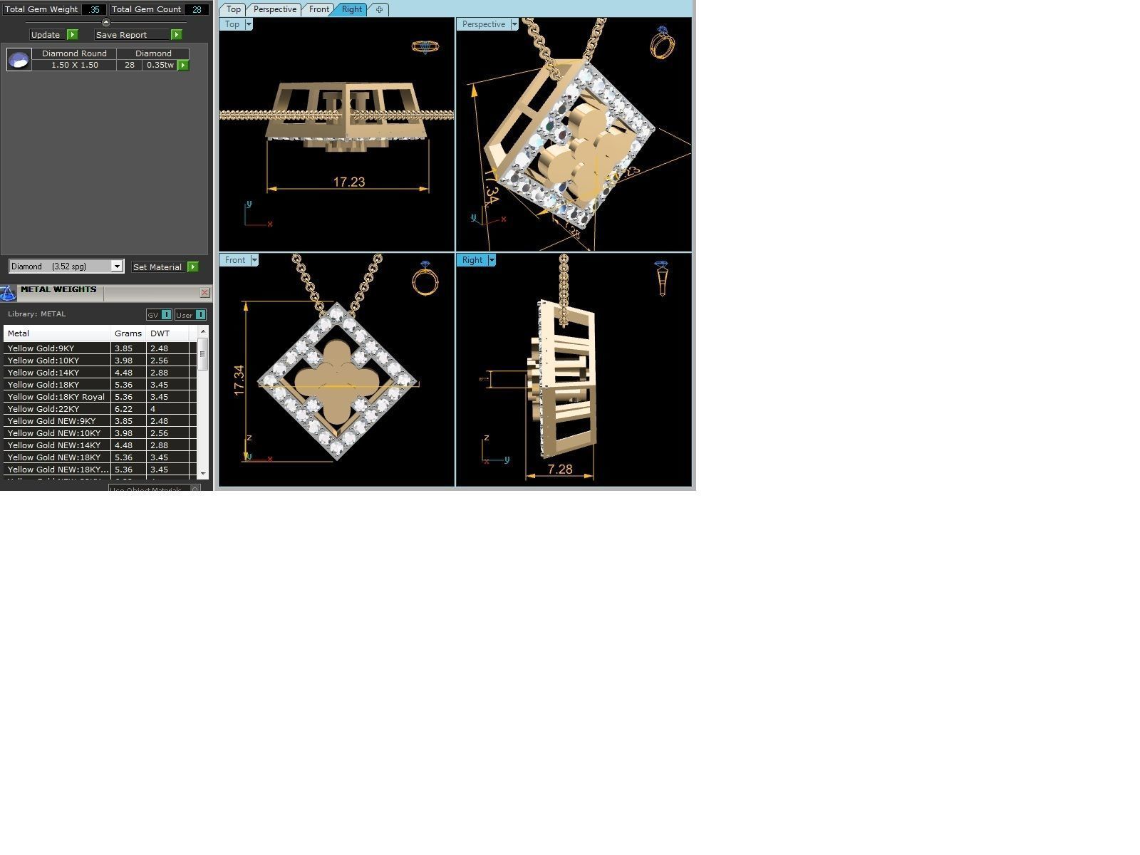 Women pendant 3dm render detail 3D print model_6