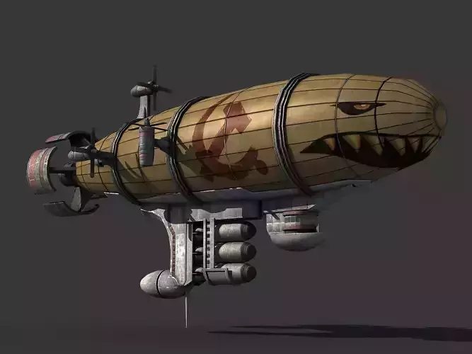 Red Alert Kirov Airship-1 Low-poly 3D model