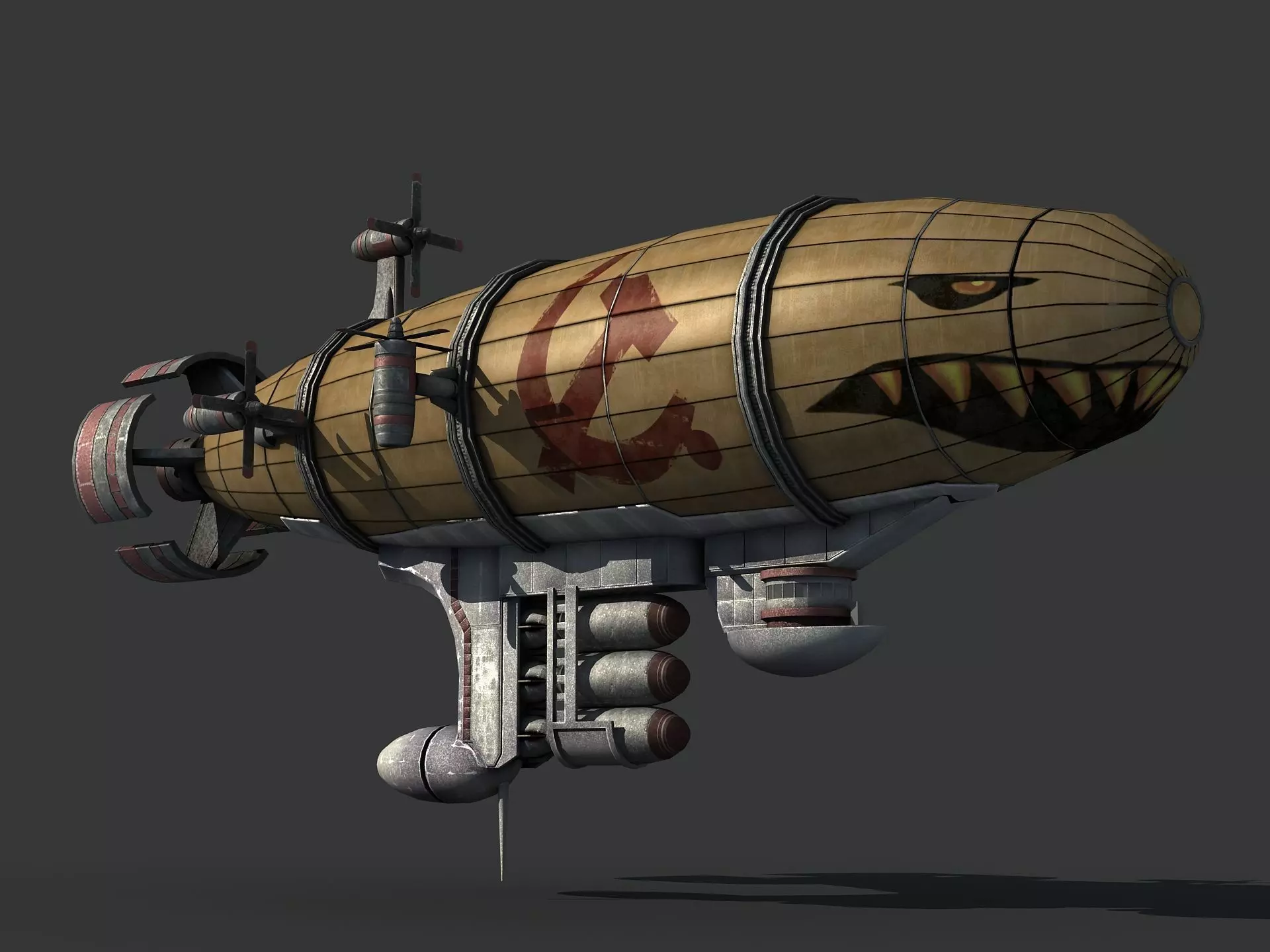 Red Alert Kirov Airship-1 Low-poly 3D model_0