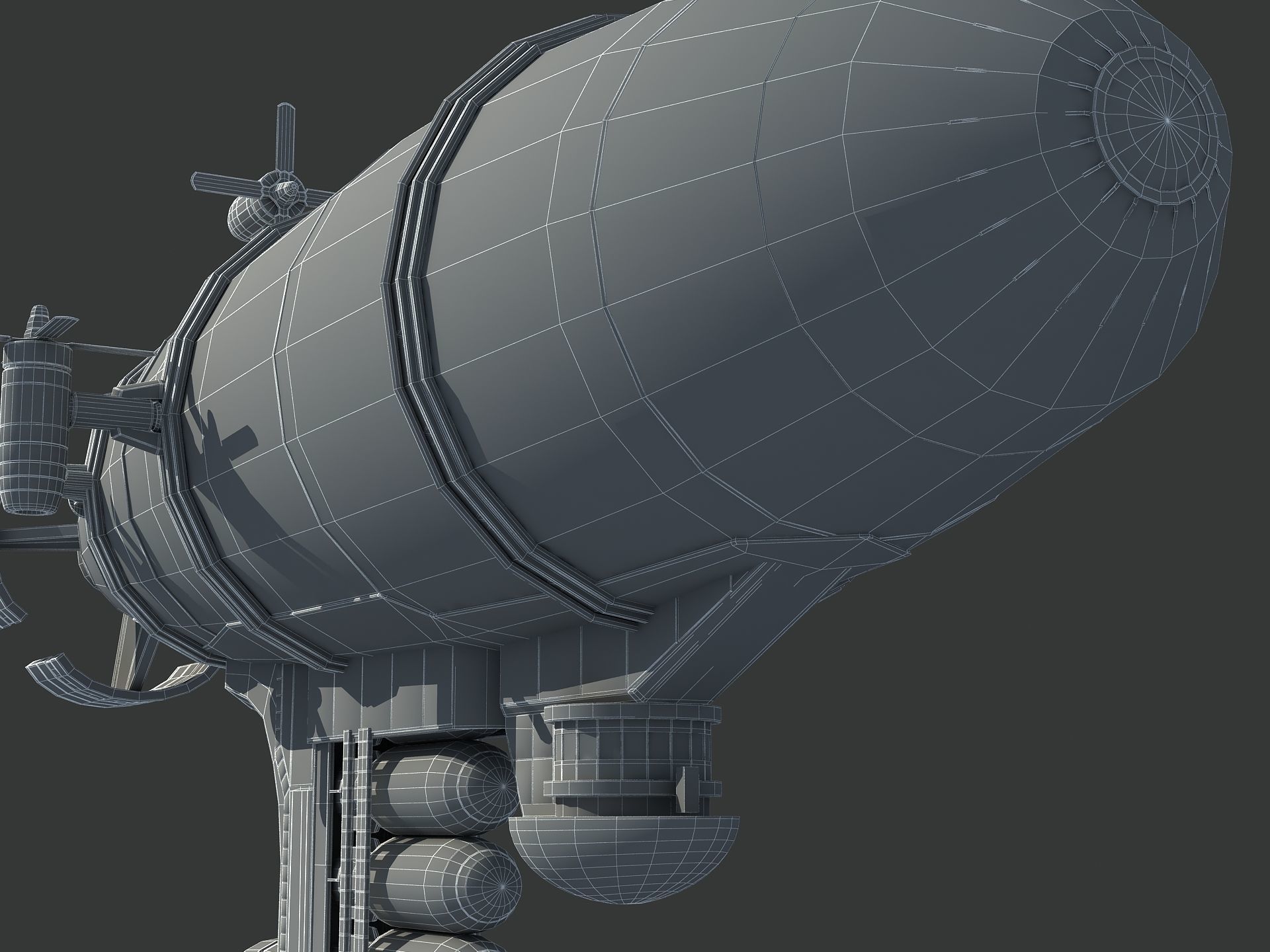 Red Alert Kirov Airship-1 Low-poly 3D model_8