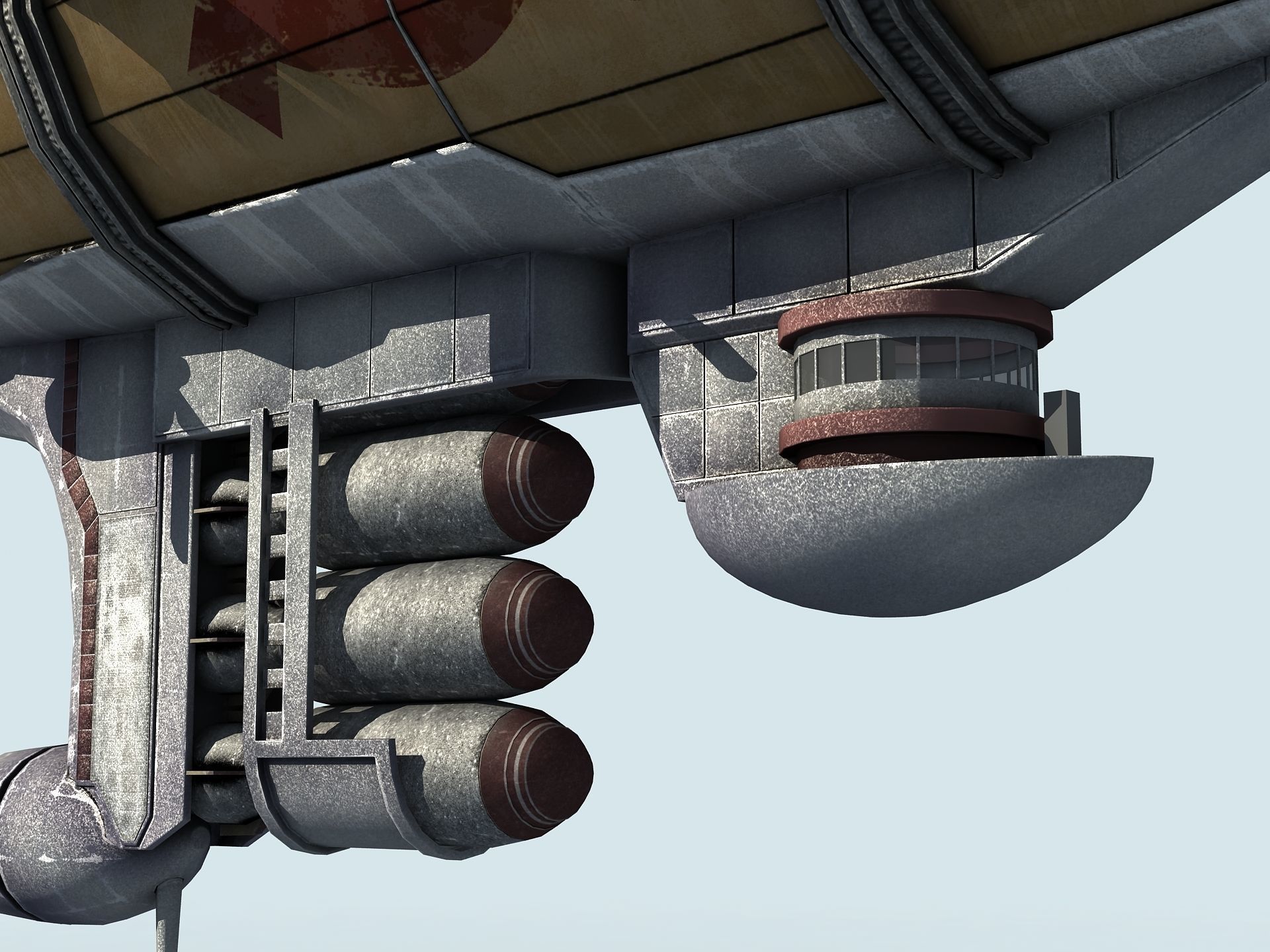 Red Alert Kirov Airship-1 Low-poly 3D model_3
