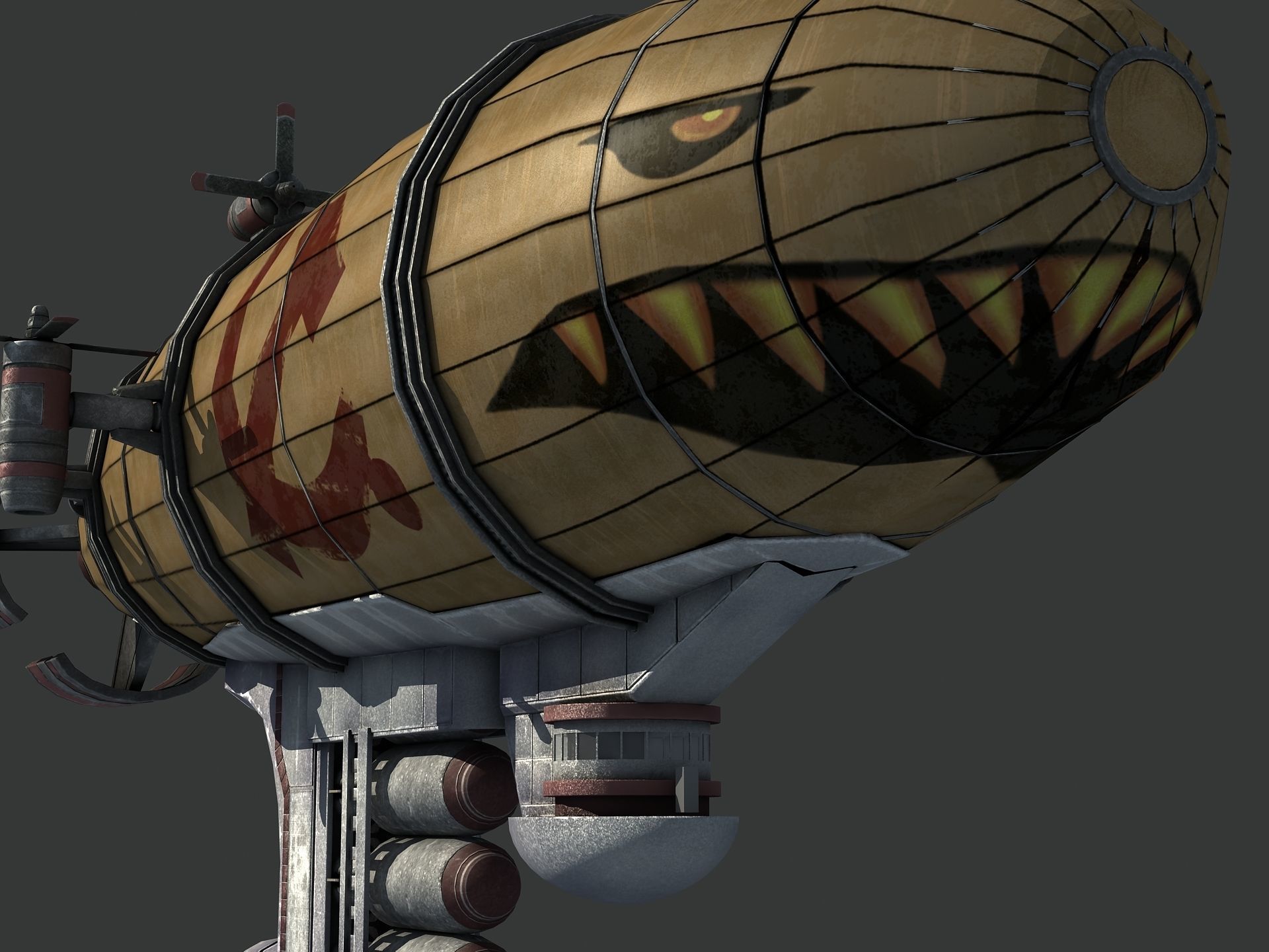 Red Alert Kirov Airship-1 Low-poly 3D model_6