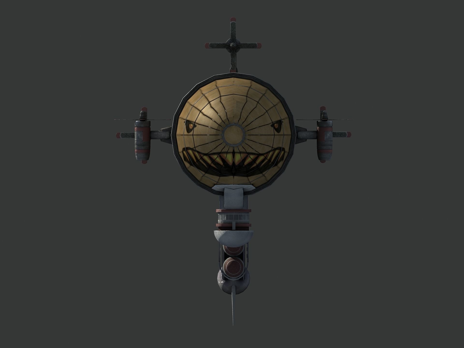 Red Alert Kirov Airship-1 Low-poly 3D model_12