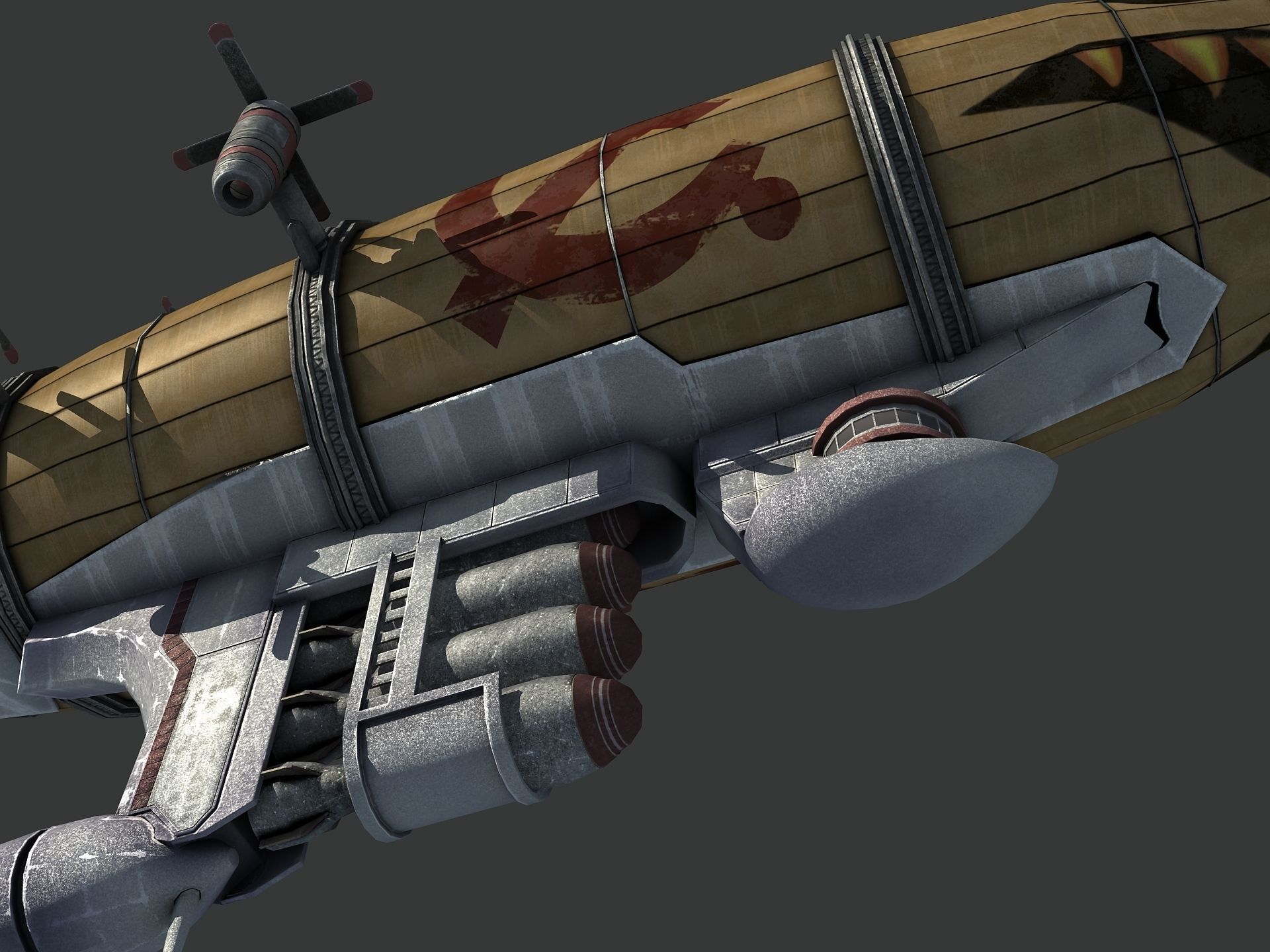 Red Alert Kirov Airship-1 Low-poly 3D model_22