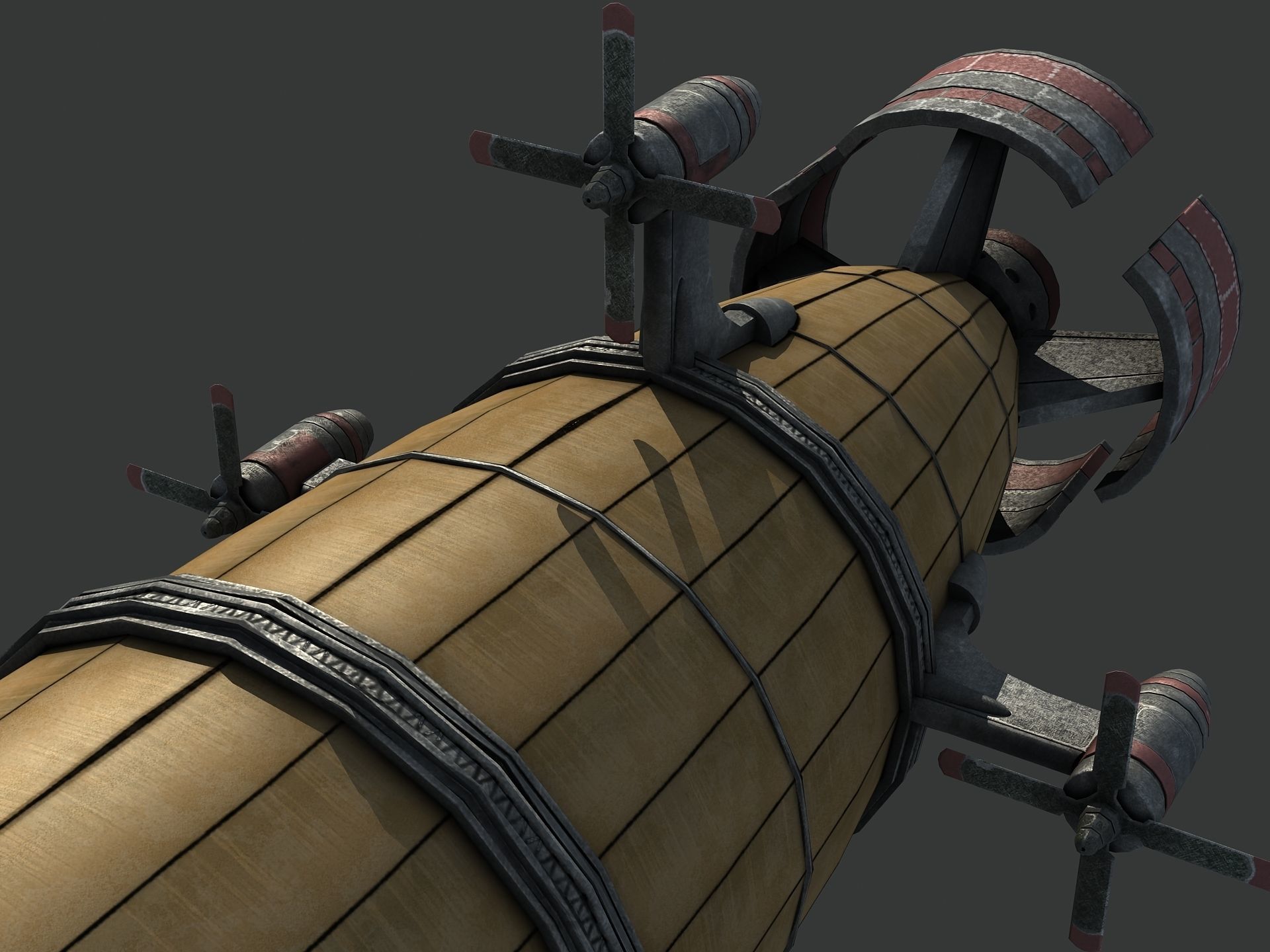Red Alert Kirov Airship-1 Low-poly 3D model_17