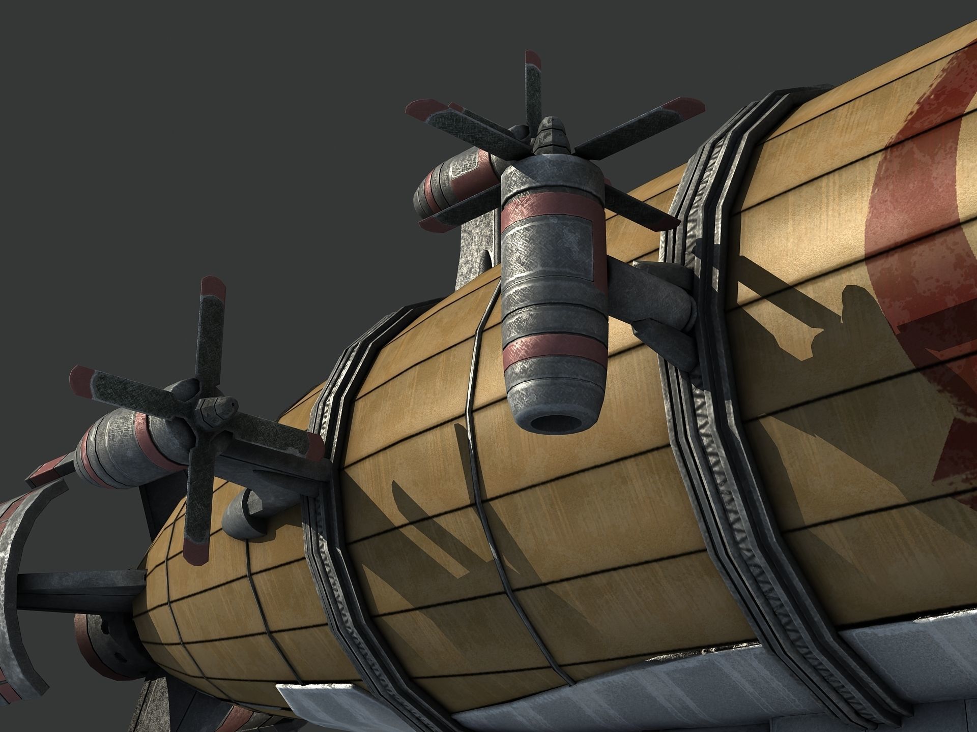 Red Alert Kirov Airship-1 Low-poly 3D model_18
