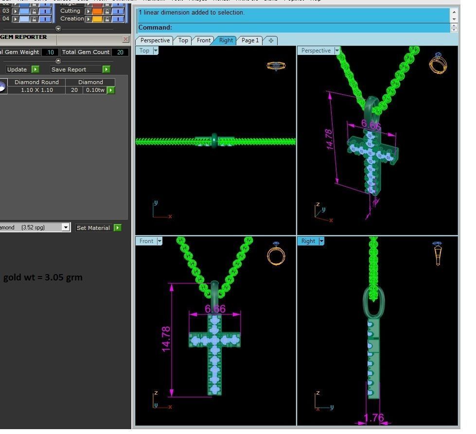 Women spiritual pendant 3dm render detail 3D print model_5