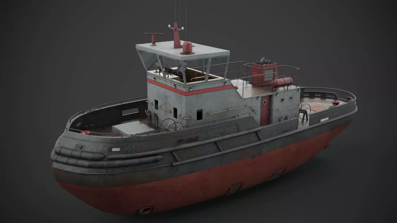 Tug boat 3D model