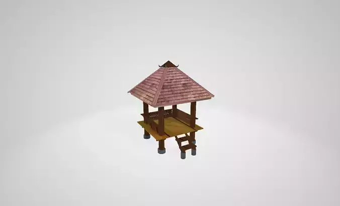 3D Gazebo 4 Poles