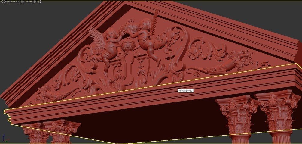 Pediment classic 1 3D model_3