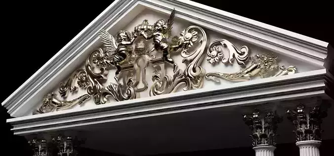 Pediment classic 1 3D model