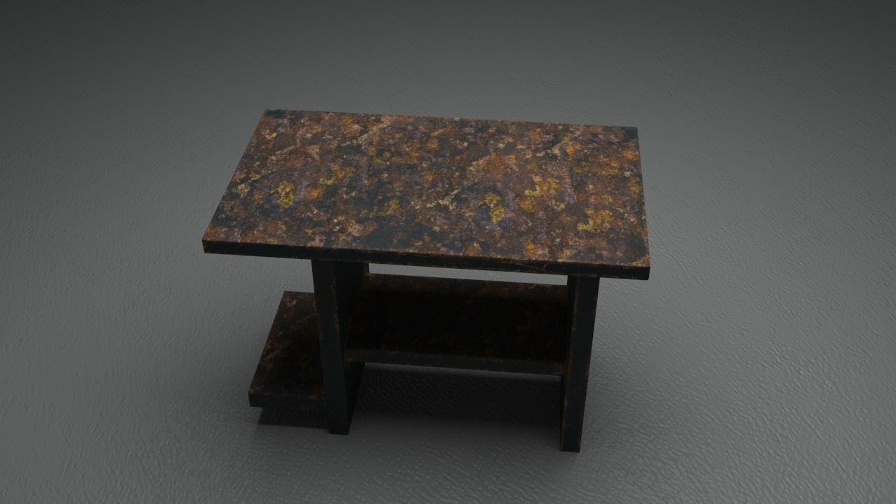 Desk Rust 3D model_4
