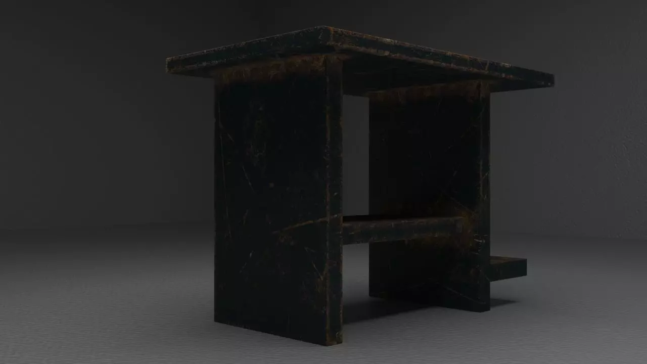 Desk Rust 3D model_0