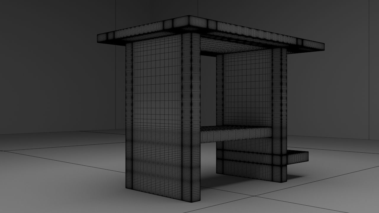 Desk Rust 3D model_6