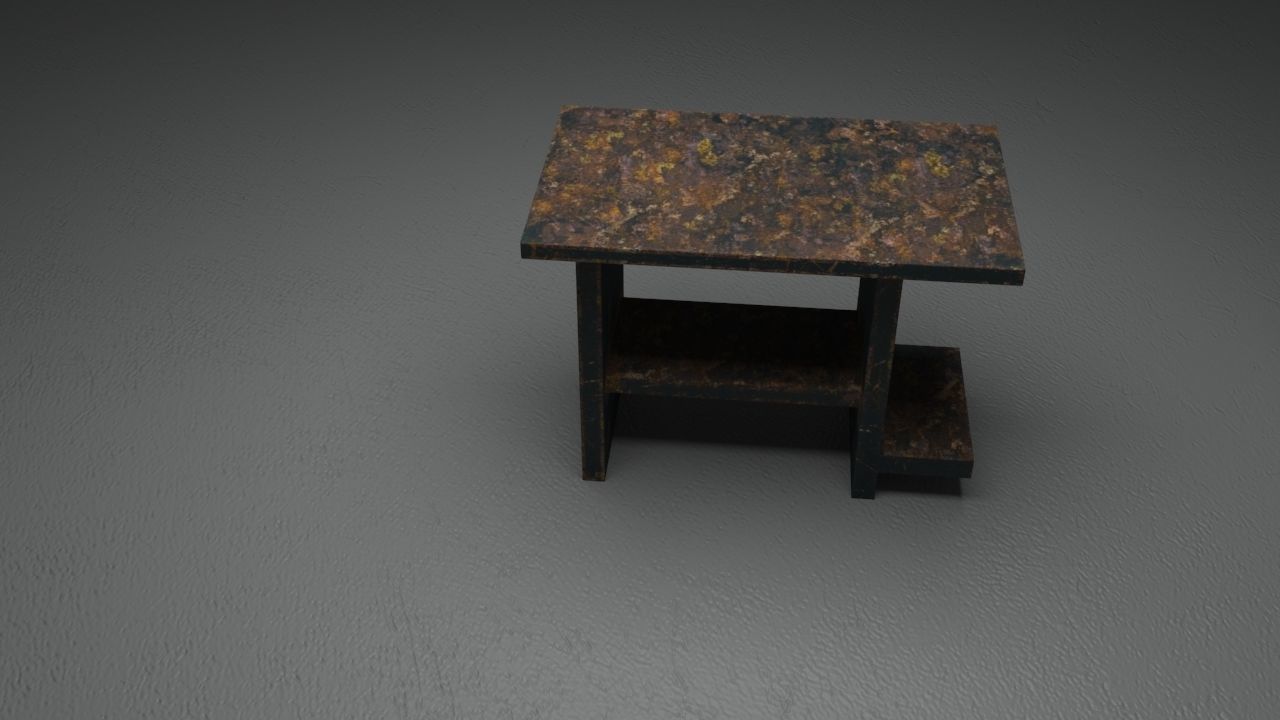 Desk Rust 3D model_5