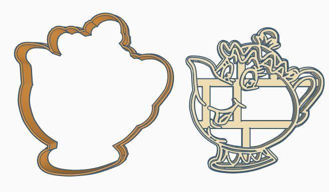 Beauty and the Beast Cookie Cutter Set 3D print model_6