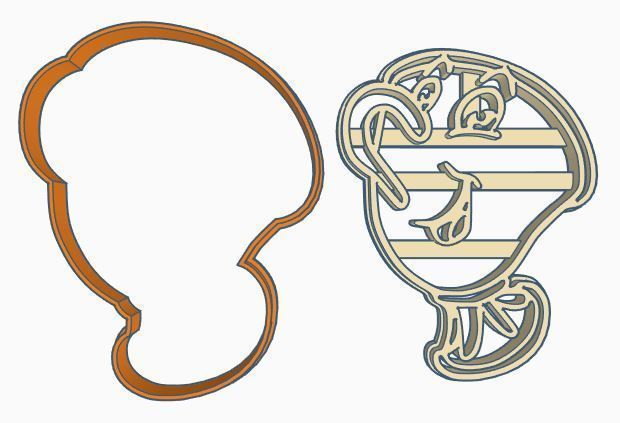 Beauty and the Beast Cookie Cutter Set 3D print model_4