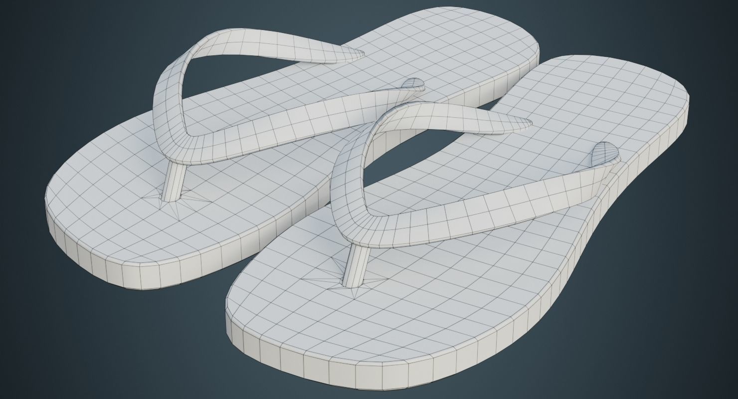 Flip Flops 1B Low-poly 3D model_8