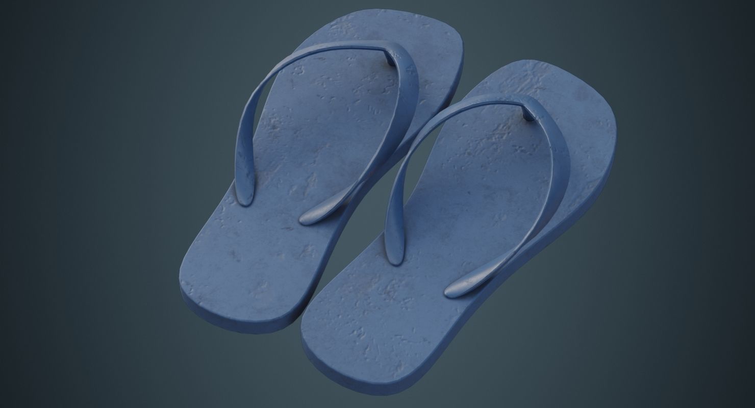 Flip Flops 1B Low-poly 3D model_5