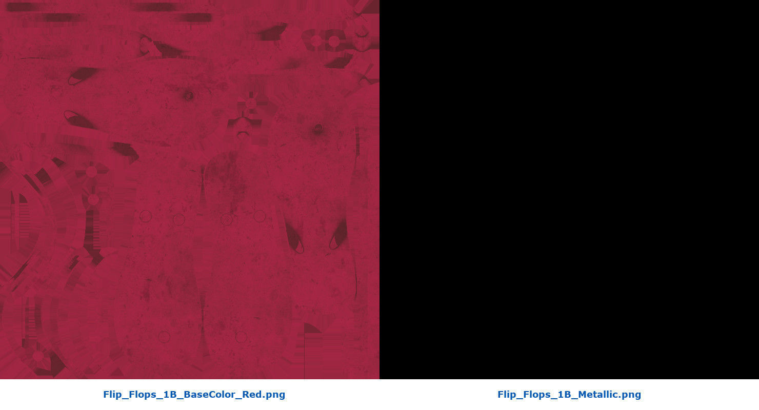 Flip Flops 1B Low-poly 3D model_11