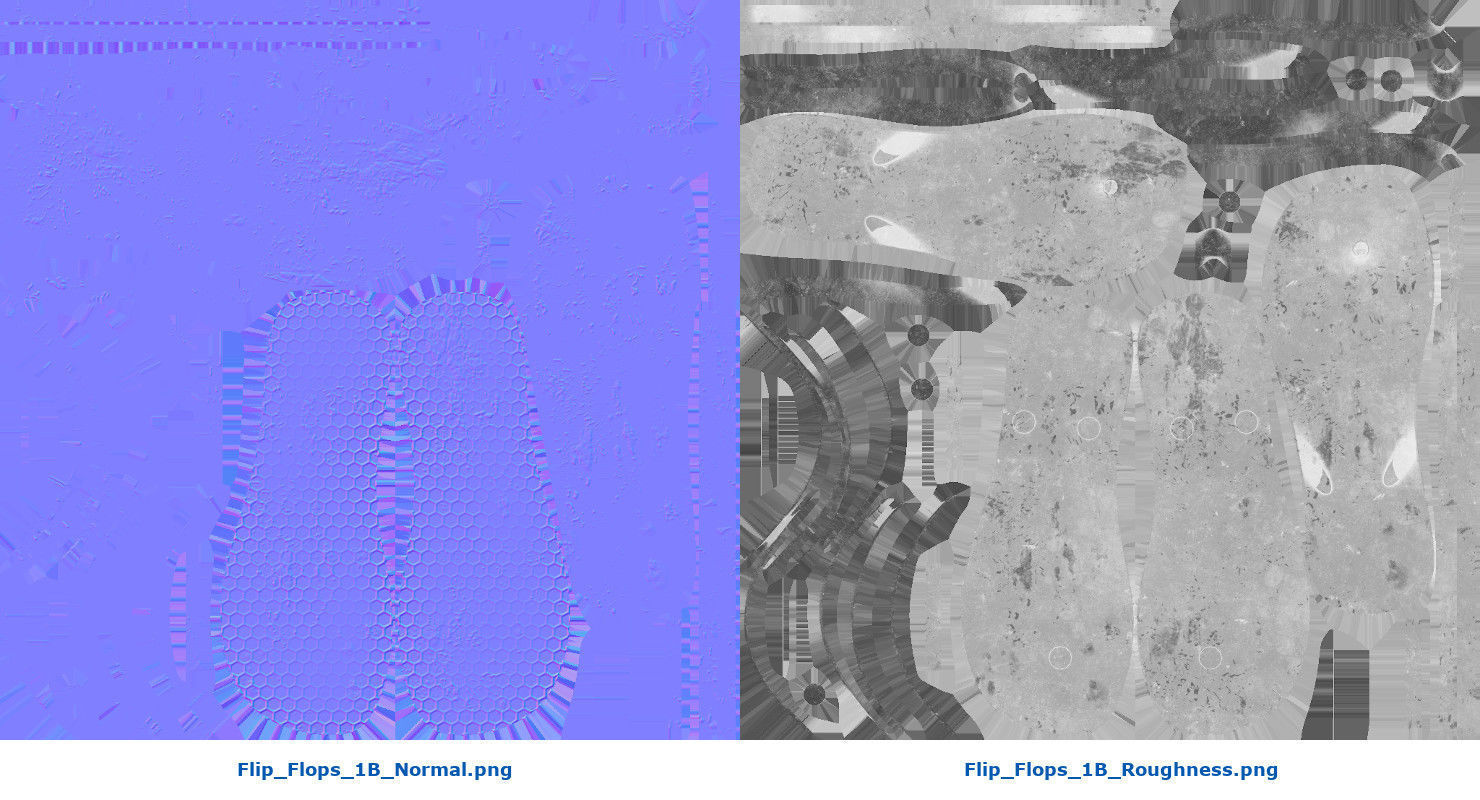 Flip Flops 1B Low-poly 3D model_12