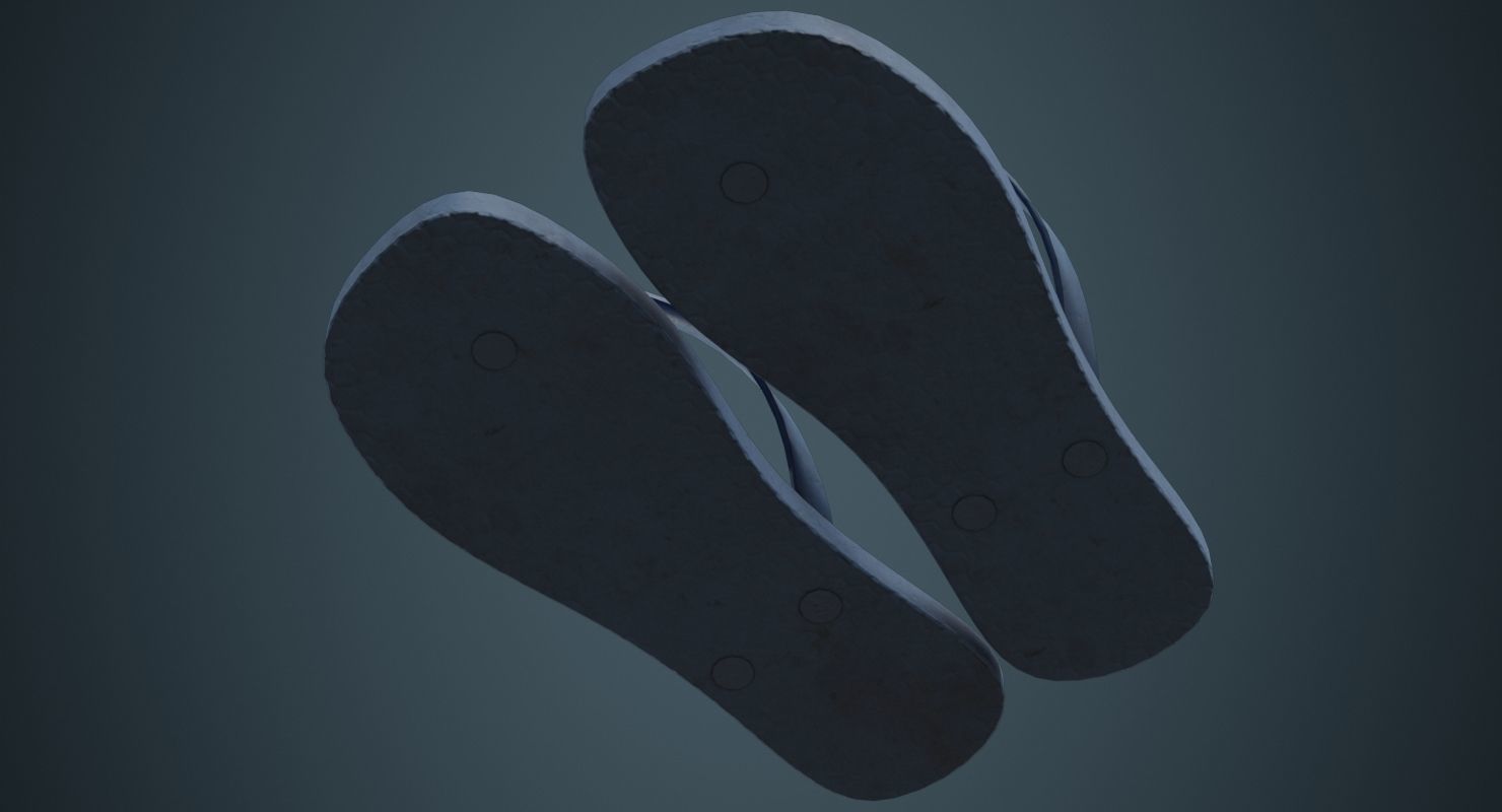 Flip Flops 1B Low-poly 3D model_7