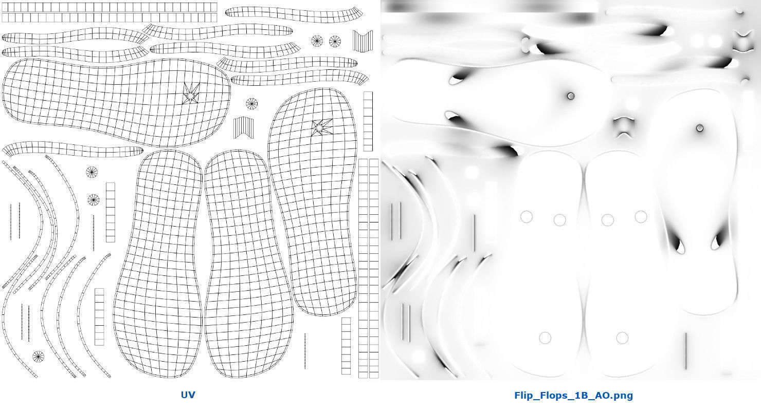 Flip Flops 1B Low-poly 3D model_9