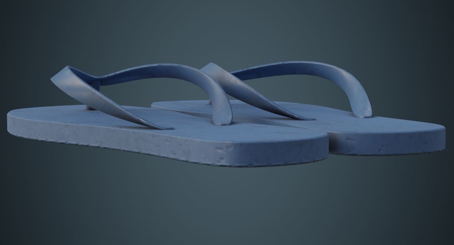 Flip Flops 1B Low-poly 3D model_6