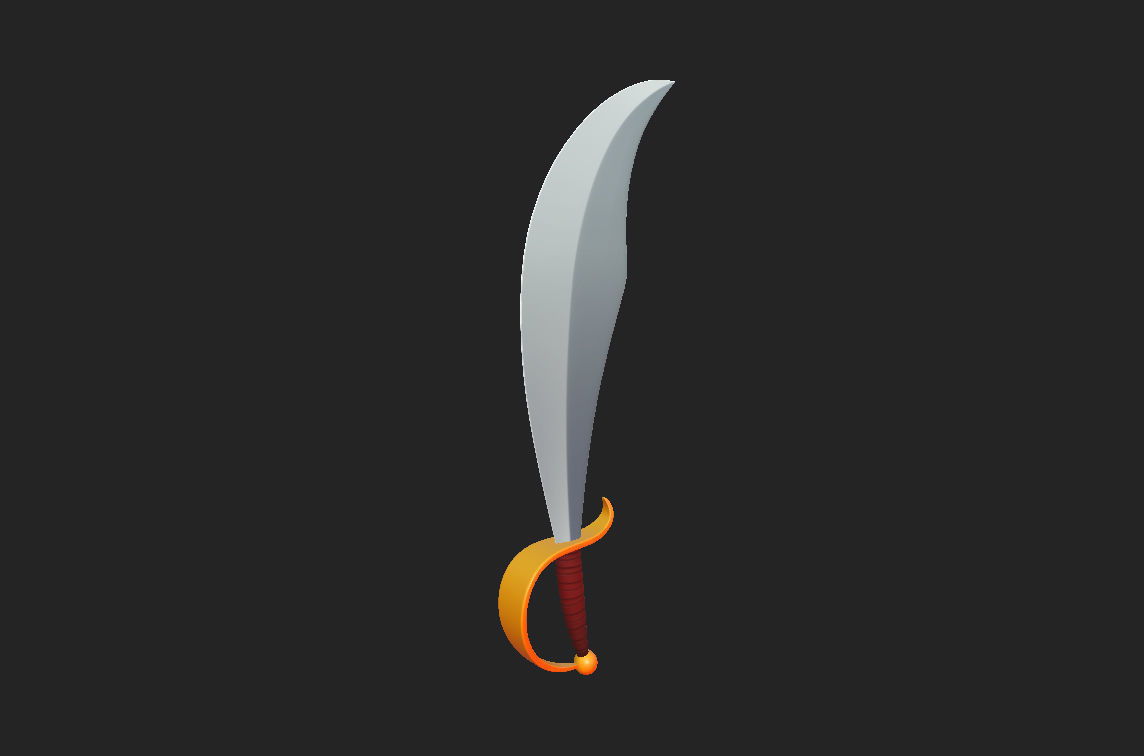 Pirate Sword 3D model_7