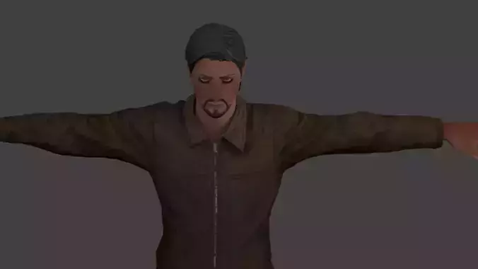 Realistic human rigged character