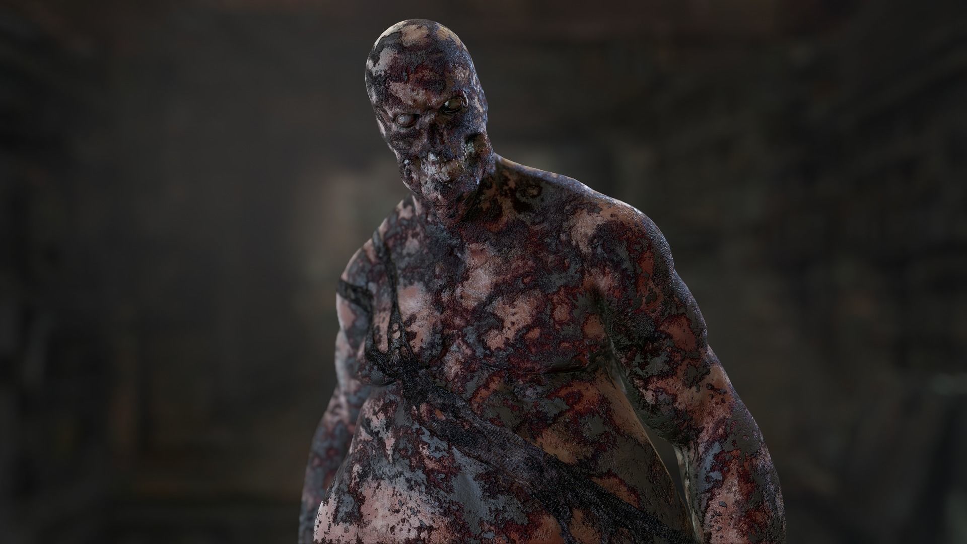 Fat Zombie Low-poly 3D model_31