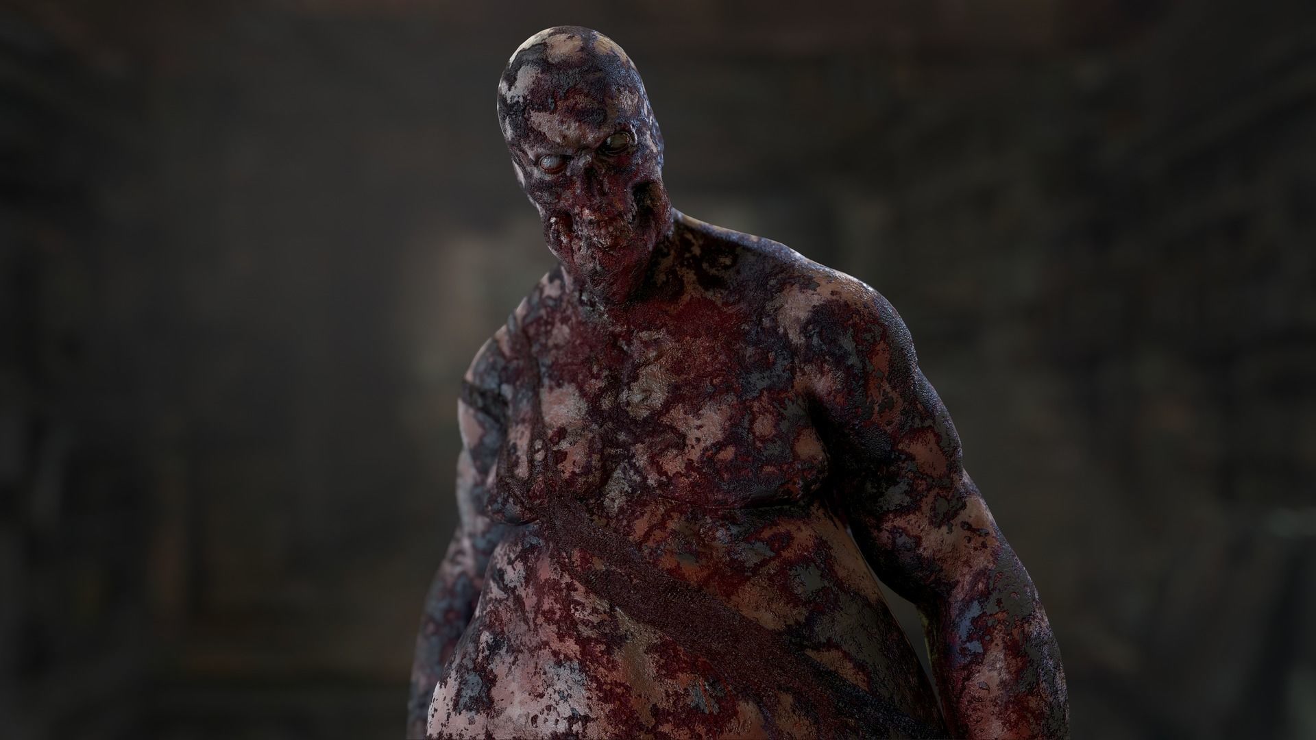 Fat Zombie Low-poly 3D model_32