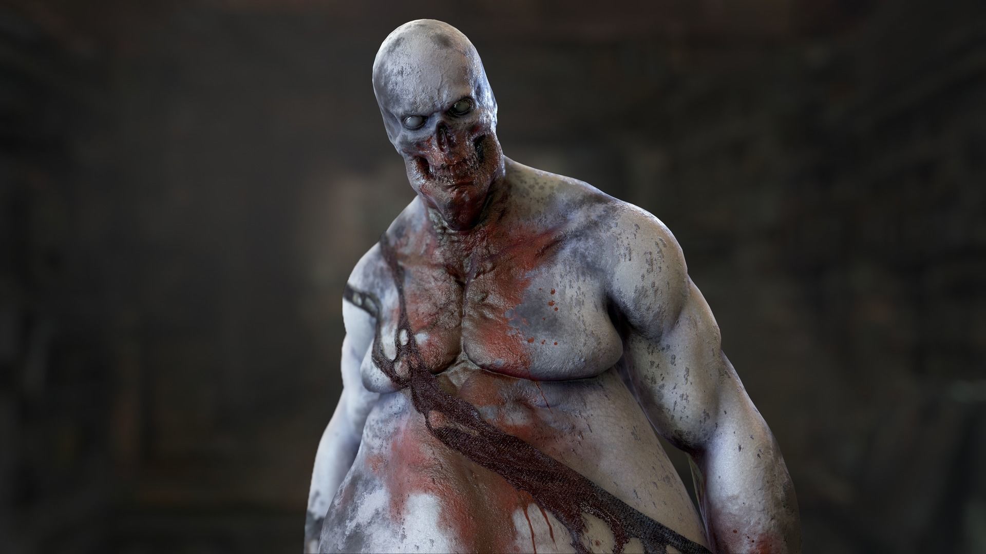 Fat Zombie Low-poly 3D model_26