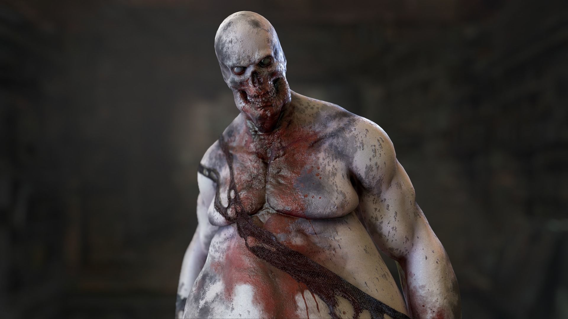 Fat Zombie Low-poly 3D model_30