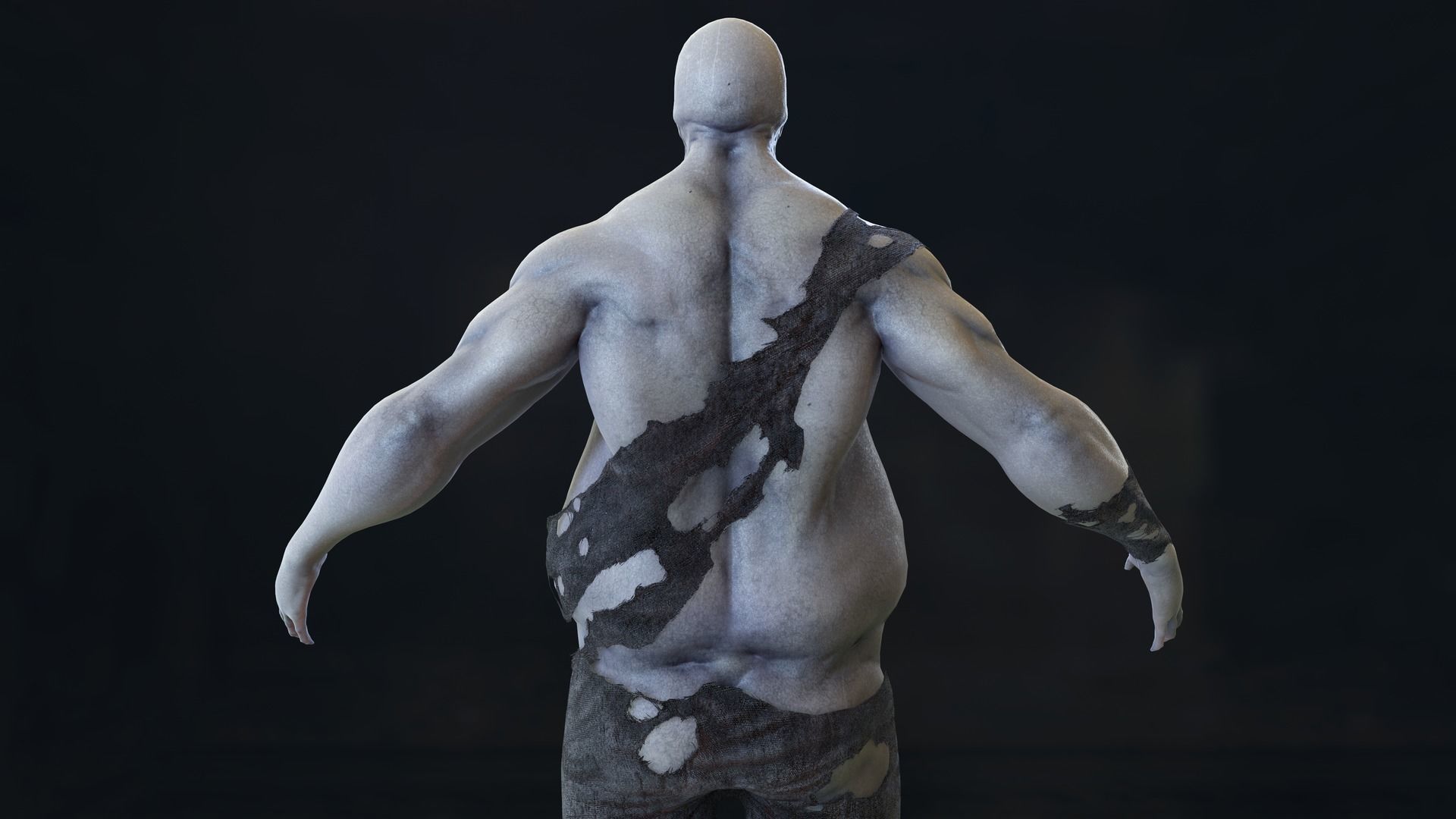 Fat Zombie Low-poly 3D model_35