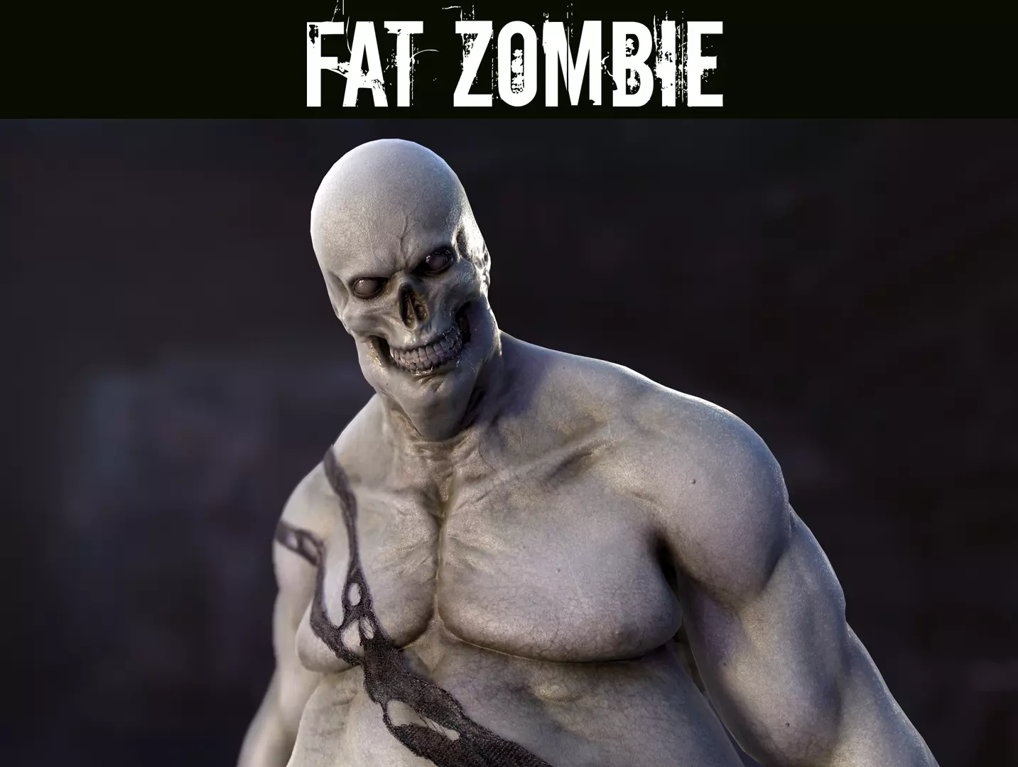 Fat Zombie Low-poly 3D model_0